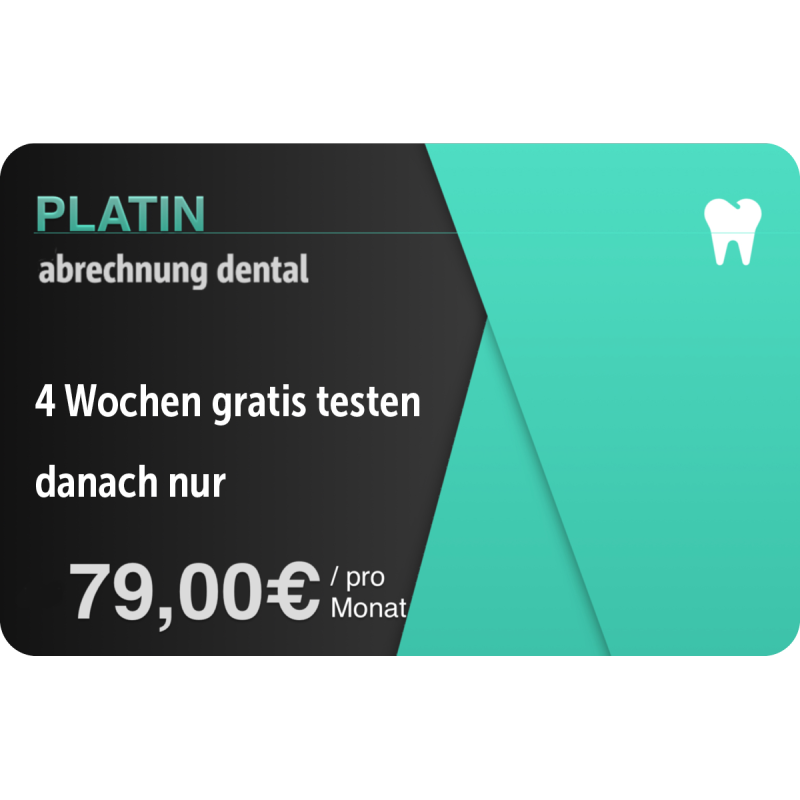 dzw abrechnung dental „Platin-Abo“ -  50007